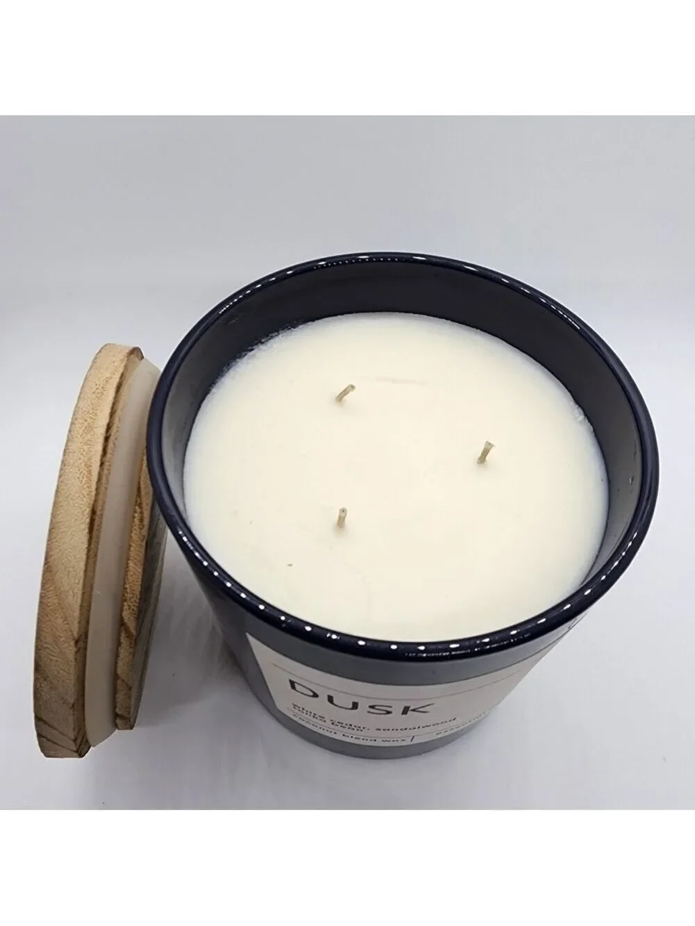 NEW Kirkland's 24oz 3 wick DUSK Scented Candle essential oils coconut blend wax